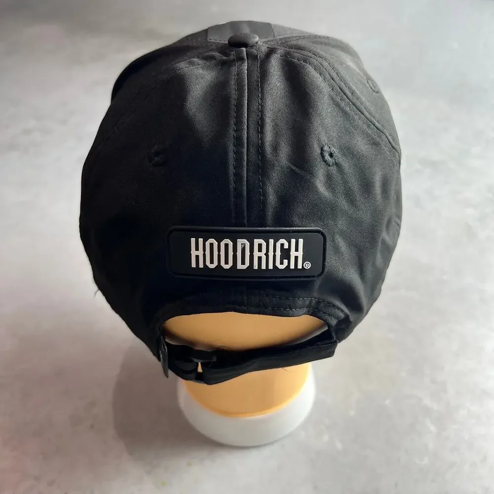 Hoodrich OG Tracks Cap Strapback Internal Zipper Pocket Black Adjustable Hat NWT